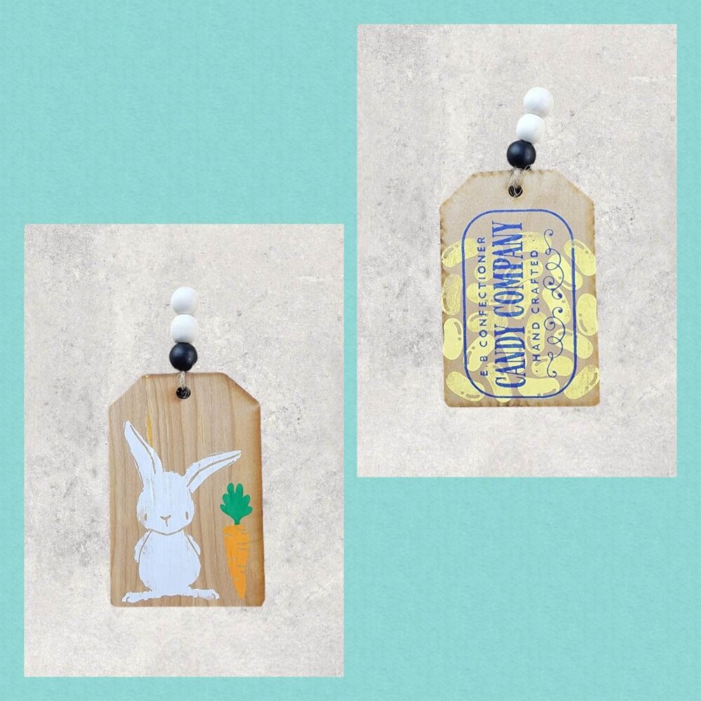 Tag ~ 4x6 Easter Gift Tag, Tiered Tray Decor